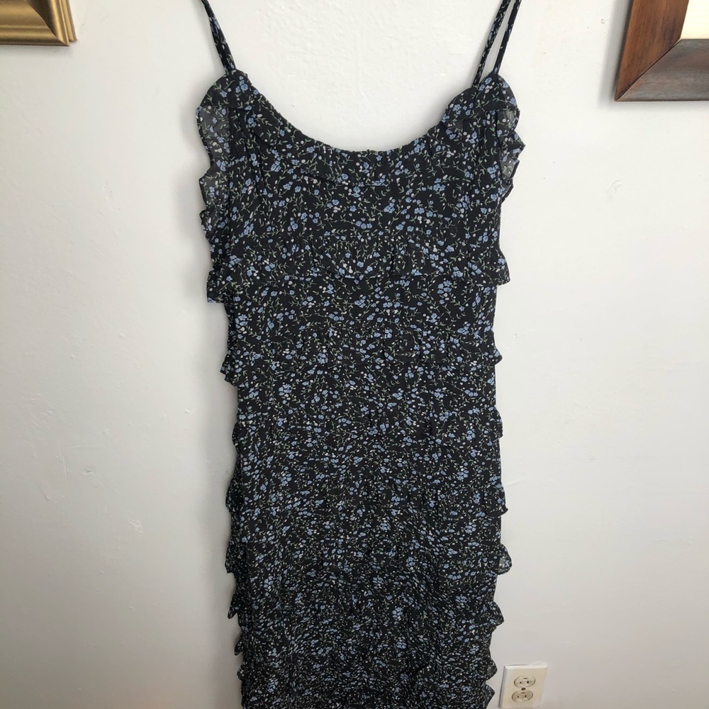 Black Floral Printed Maxi dress